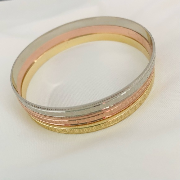 Set of 3 Bangles, ThreeTone Bangles - Picture 9 of 9